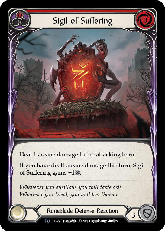 Sigil of Suffering (Red) [U-ELE227] (Tales of Aria Unlimited) Unlimited Rainbow Foil