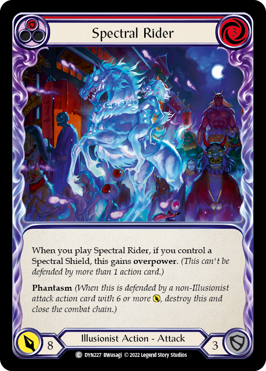 Spectral Rider (Red) [DYN227] (Dynasty) Rainbow Foil
