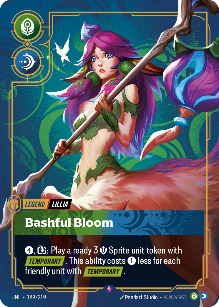 front of card Lillia, Bashful Bloom [Unleashed] 189/219