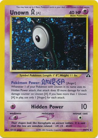 Unown (A) (14/75) [Neo Discovery Unlimited]