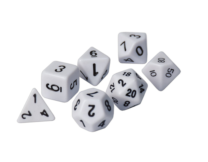 Ultra PRO: 7-Dice Set - Roleplaying (White)