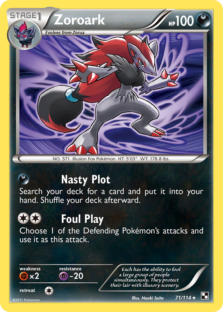Zoroark (71/114) (Black & White: Base Set) [Theme Deck Exclusive]