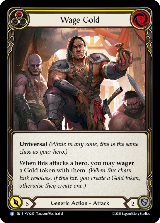 Wage Gold (Yellow) [HVY217] (Heavy Hitters) Rainbow Foil