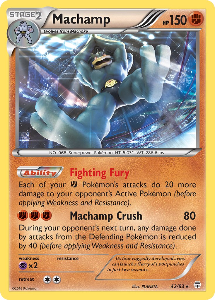Machamp (42/83) (XY: Furious Fists) [Theme Deck Exclusive]
