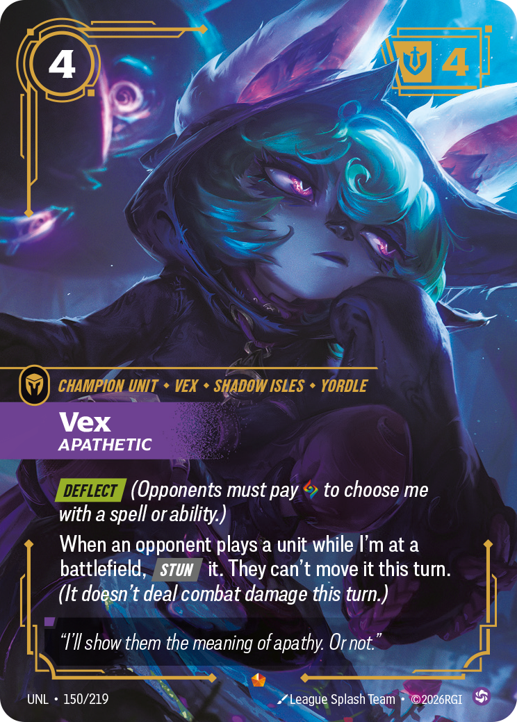 front of card Vex, Apathetic [Unleashed] 150/219