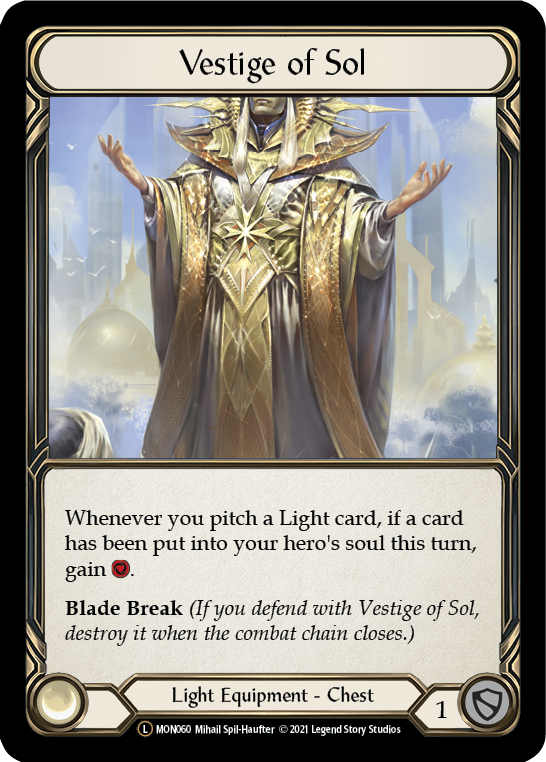 Vestige of Sol [U-MON060-RF] (Monarch Unlimited) Unlimited Rainbow Foil