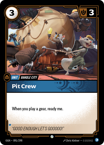 front of card Pit Crew [Origins] #091