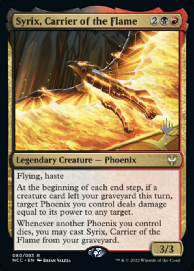 Syrix, Carrier of the Flame (Promo Pack) [Streets of New Capenna Commander Promo Pack]