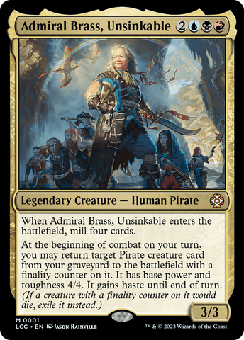 (Thick Stock Display Commander) Admiral Brass, Unsinkable [The Lost Caverns of Ixalan Commander]