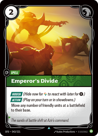 front of card Emperor's Divide [Spiritforged] 043/221