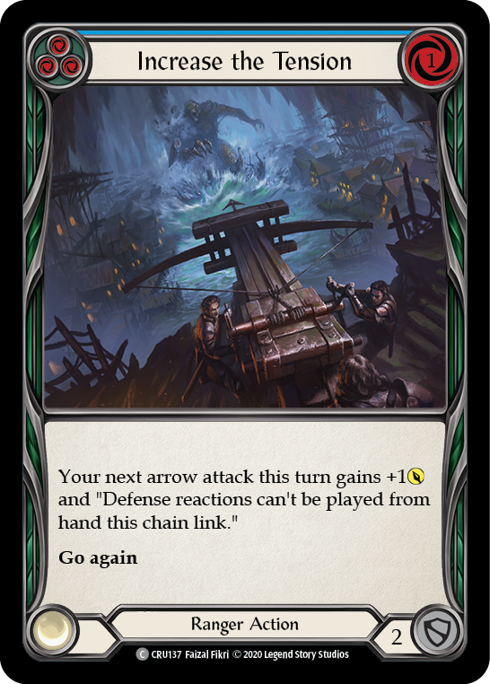 Increase the Tension (Blue) [CRU137] (Crucible of War) 1st Edition Rainbow Foil