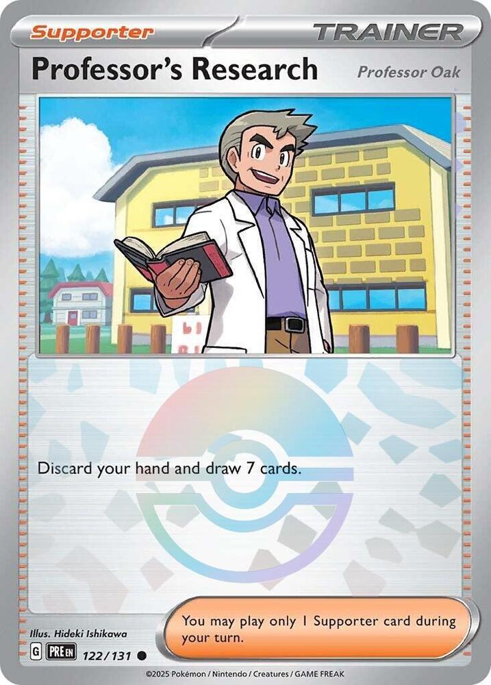 Professor's Research (122/131) Professor Oak (Poke Ball Pattern) [Scarlet & Violet: Prismatic Evolutions]