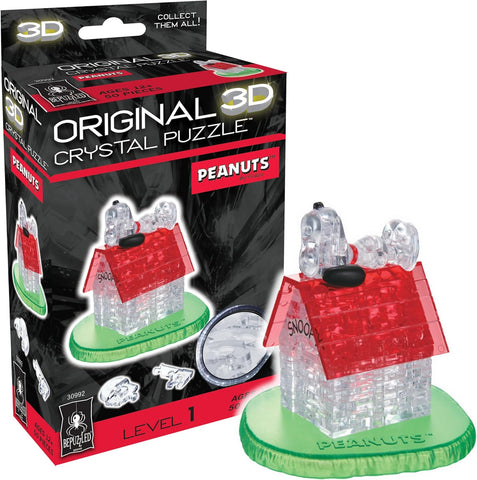 BePuzzled - 3D Crystal Puzzle - Snoopy with Doghouse