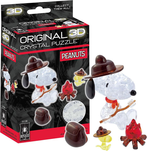 BePuzzled - 3D Crystal Puzzle - Snoopy with Campfire