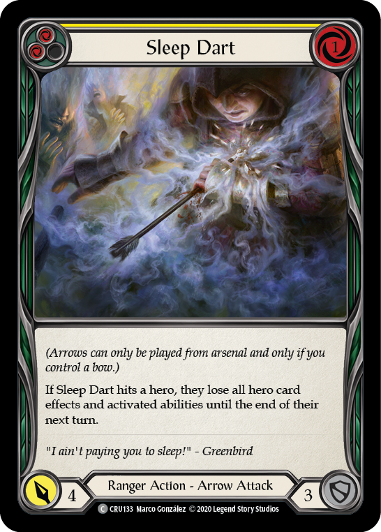 Sleep Dart (Yellow) [CRU133] (Crucible of War) 1st Edition Rainbow Foil