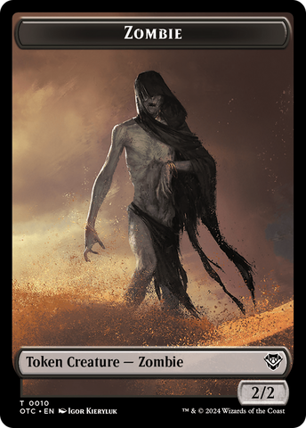 Zombie // Ox Double-Sided Token [Outlaws of Thunder Junction Commander Tokens]