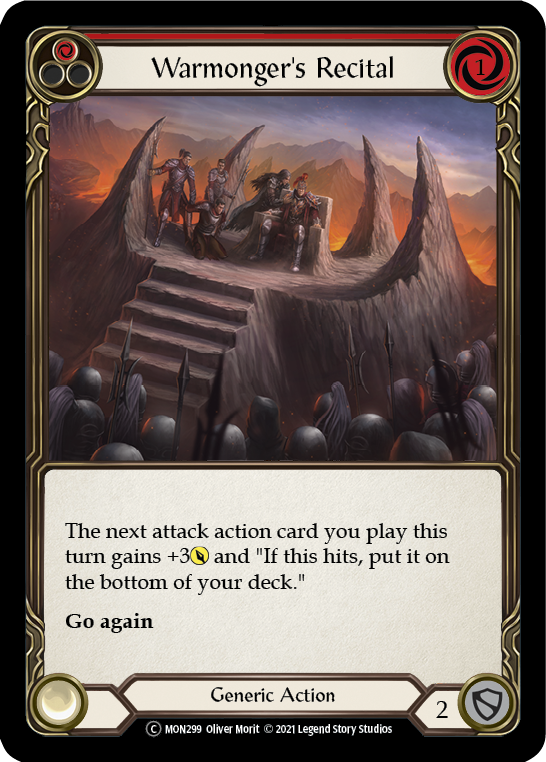 Warmonger's Recital (Red) [U-MON299] (Monarch Unlimited) Unlimited Normal