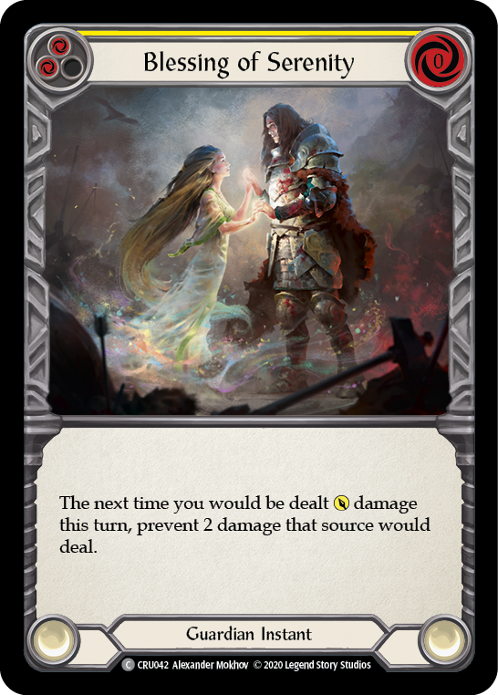 Blessing of Serenity (Yellow) [CRU042] (Crucible of War) 1st Edition Normal
