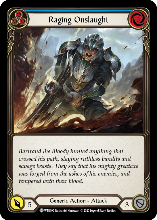 Raging Onslaught (Blue) [U-WTR190] (Welcome to Rathe Unlimited) Unlimited Normal