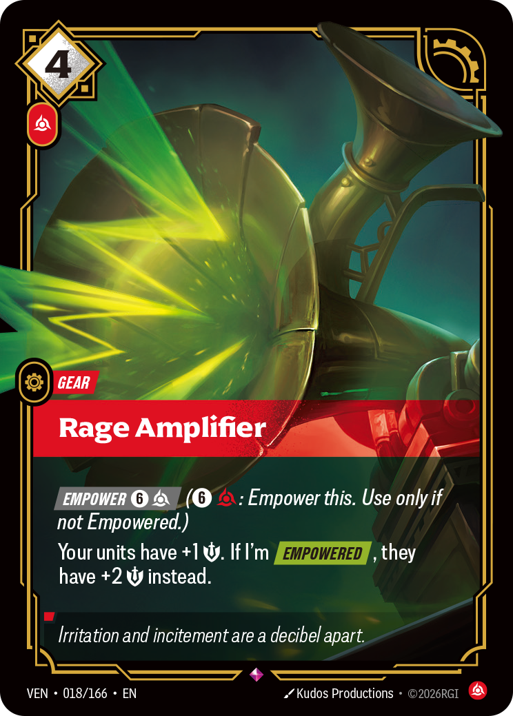 front of card Rage Amplifier [Vendetta] 018/166