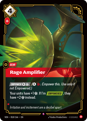 front of card Rage Amplifier [Vendetta] 018/166
