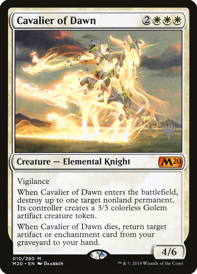 Cavalier of Dawn (Promo Pack) [Core Set 2020 Promo Pack]