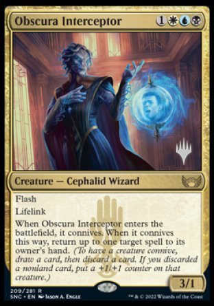 Obscura Interceptor (Promo Pack) [Streets of New Capenna Promo Pack]
