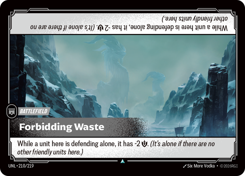 front of card Forbidding Waste [Unleashed] 210/219