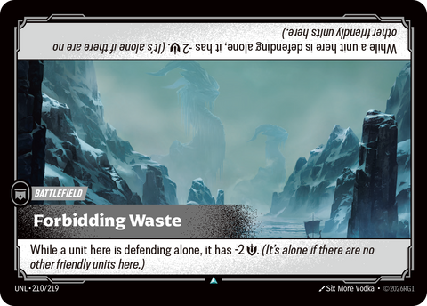 front of card Forbidding Waste [Unleashed] 210/219