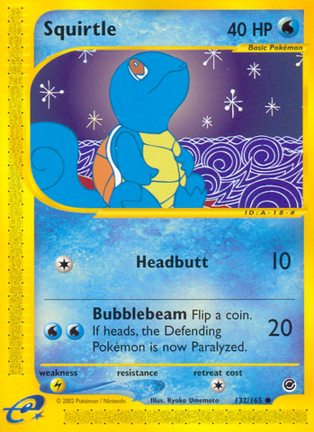 Squirtle (132/165) [Expedition: E-Card Base Set]