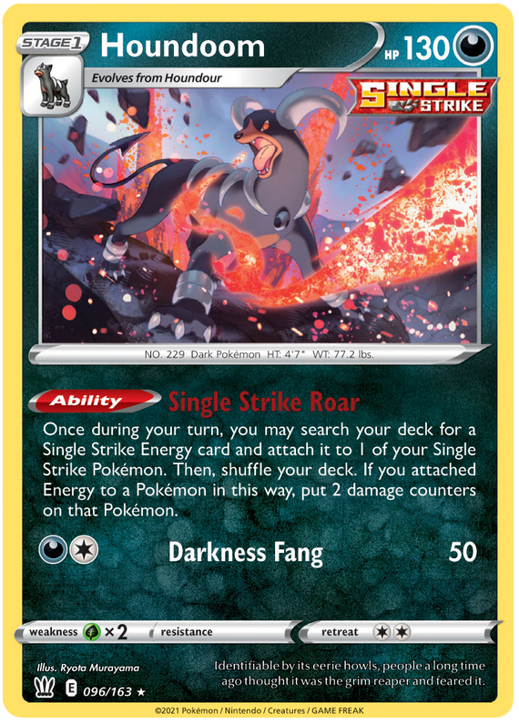 Houndoom (096/163) (Sword & Shield: Battle Styles) [Theme Deck Exclusive]