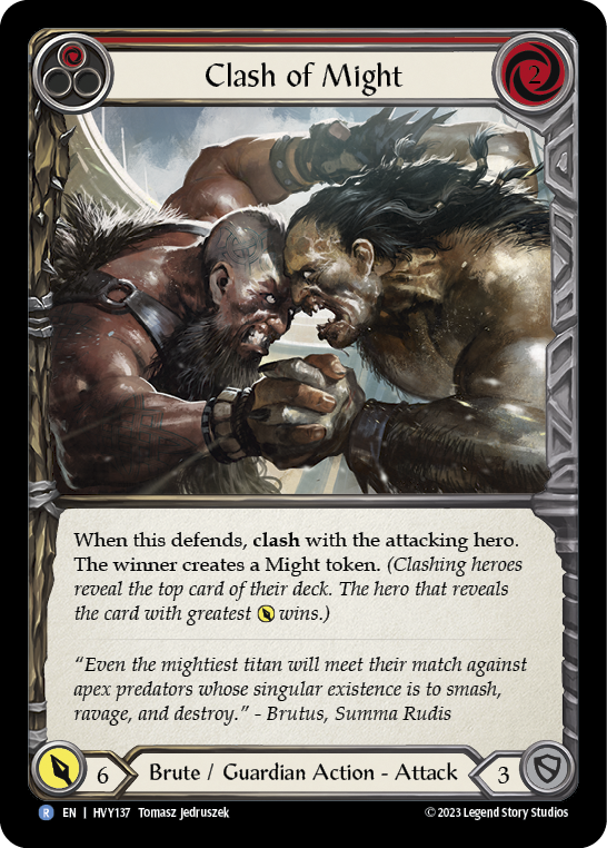 Clash of Might (Red) [HVY137] (Heavy Hitters) Rainbow Foil