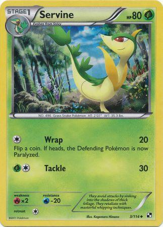Servine (3/114) (Cracked Ice Holo) (Black & White: Base Set) [Theme Deck Exclusive]