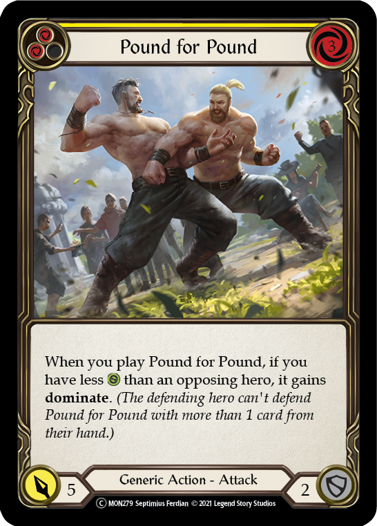 Pound for Pound (Yellow) [U-MON279-RF] (Monarch Unlimited) Unlimited Rainbow Foil