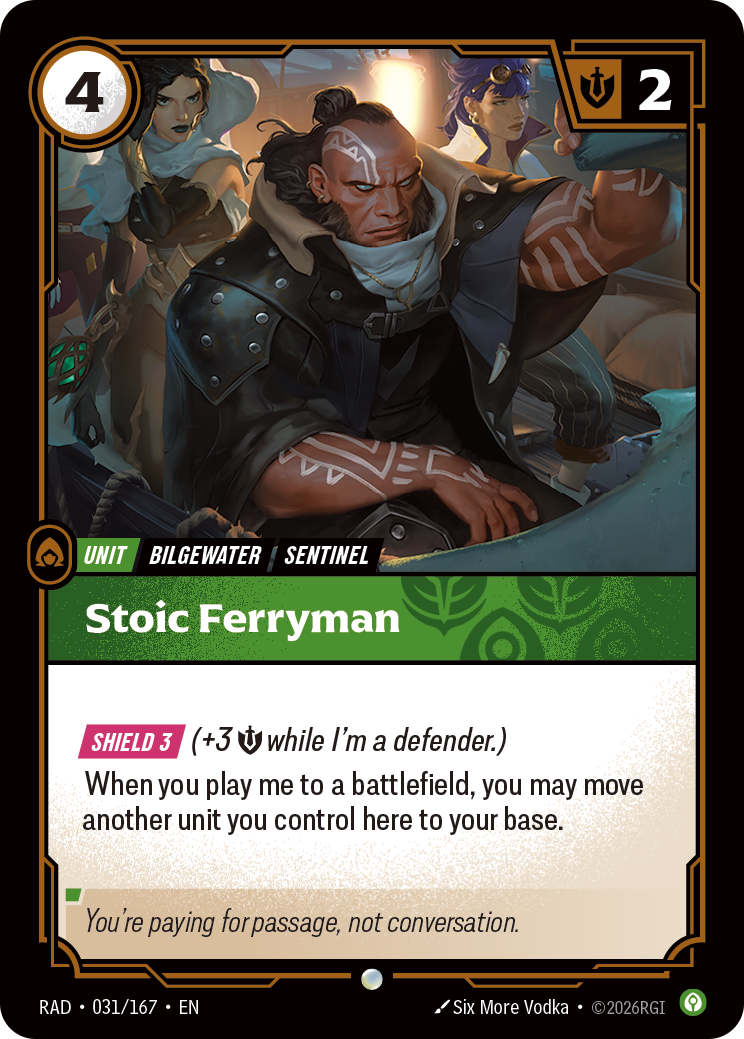 front of card Stoic Ferryman [Radiance] 031/167