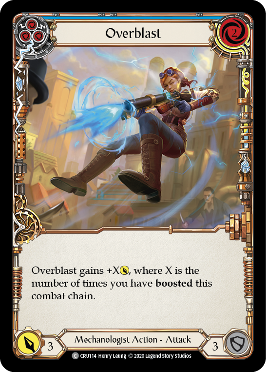 Overblast (Blue) [CRU114] (Crucible of War) 1st Edition Rainbow Foil