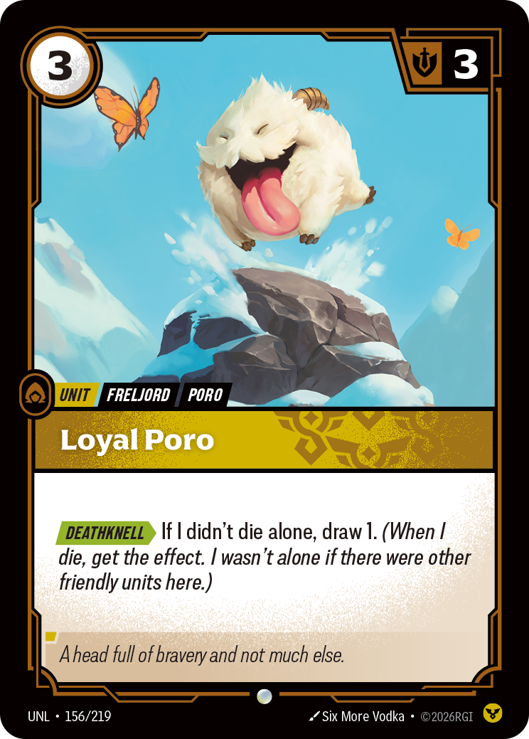 front of card Loyal Poro [Unleashed] 156/219