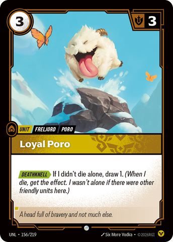 front of card Loyal Poro [Unleashed] 156/219