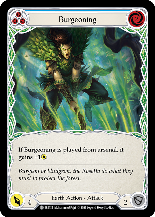 Burgeoning (Blue) [ELE136] (Tales of Aria) 1st Edition Normal