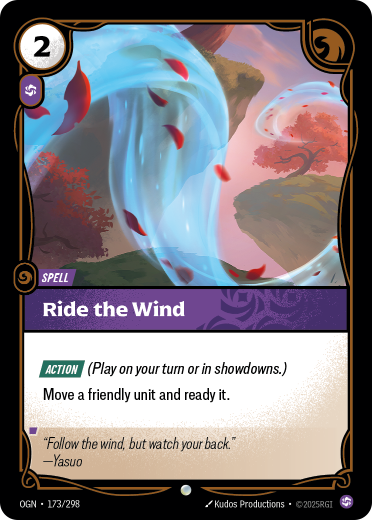 front of card Ride the Wind [Origins]
