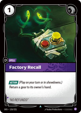front of card Factory Recall [Spiritforged] 135/221