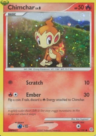 Chimchar (76/130) (Cosmos Holo) (Diamond & Pearl: Base Set) [Theme Deck Exclusive]