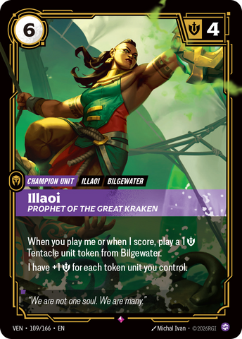 front of card Illaoi, Prophet of the Great Kraken [Vendetta] 109/166