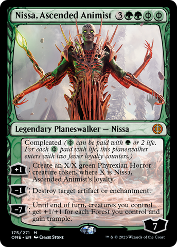 Nissa, Ascended Animist (Promo Pack) [Phyrexia: All Will Be One Promo Pack]