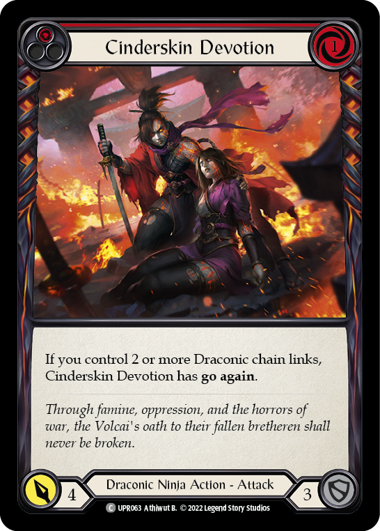 Cinderskin Devotion (Red) [UPR063] (Uprising) Rainbow Foil