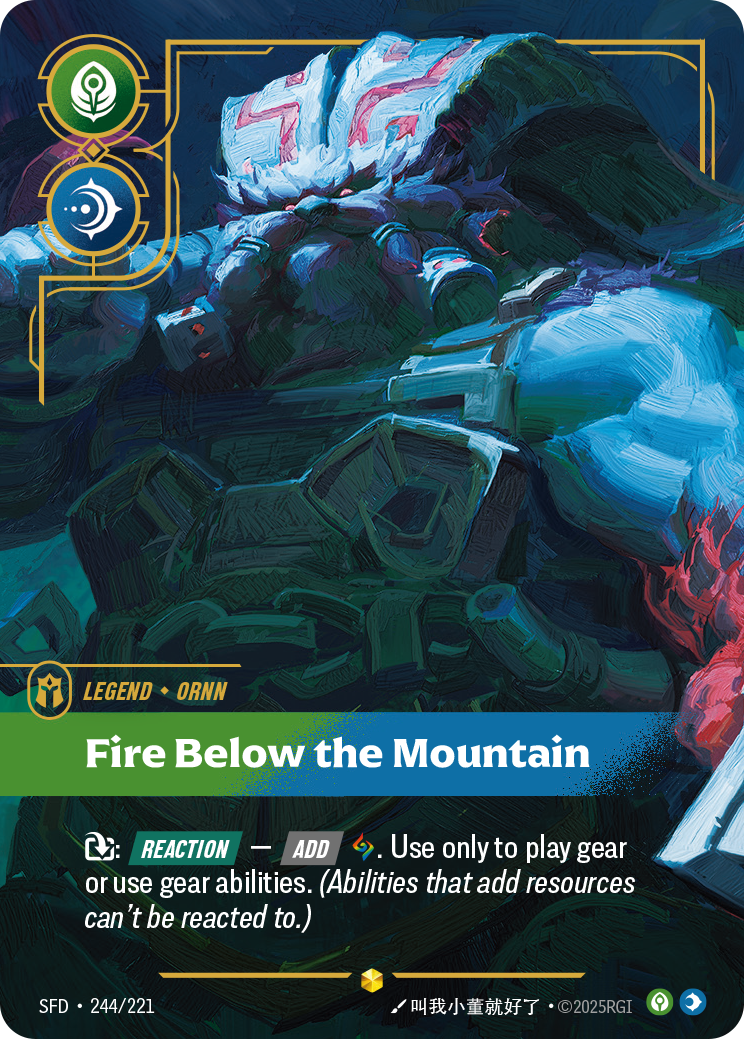 front of card Ornn, Fire Below the Mountain (Overnumbered) [Spiritforged] 244/221