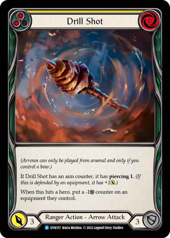 Drill Shot (Yellow) [DYN157] (Dynasty) Rainbow Foil