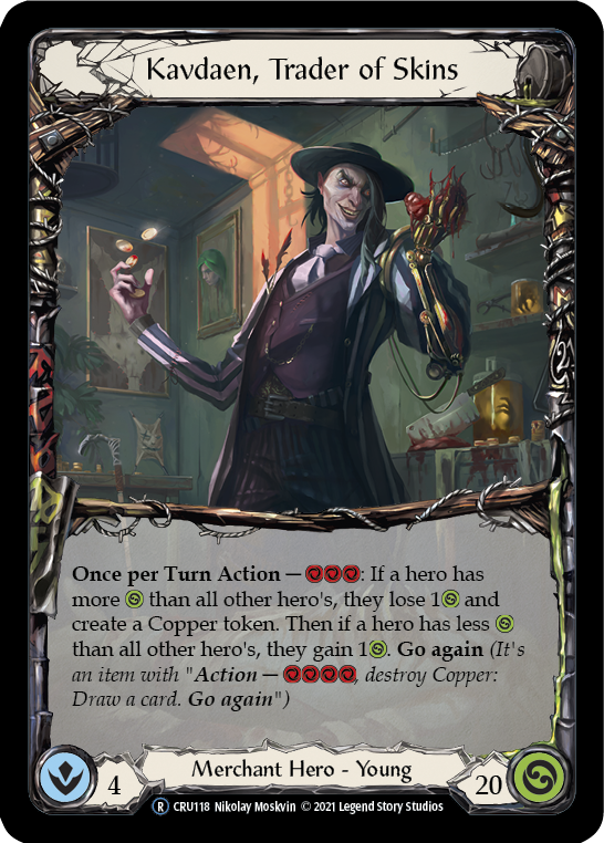 Kavdaen, Trader of Skins [U-CRU118] (Crucible of War Unlimited) Unlimited Rainbow Foil