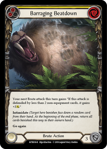 Barraging Beatdown (Yellow) [WTR018-R] (Welcome to Rathe) Alpha Print Rainbow Foil