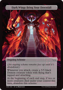 (Oversized Scheme) Dark Wings Bring Your Downfall (Full Art) [Duskmourn: Archenemy]